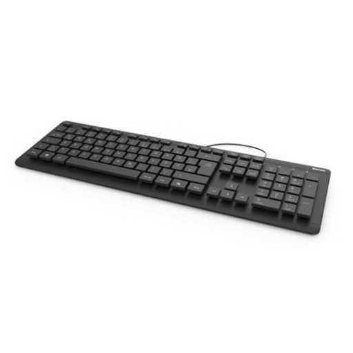 HAMA Teclado KZ-600, à prova de ágia, com cabo, black