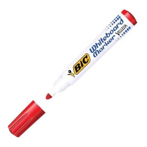 Marcador Quadros Brancos BIC Velleda 1701 Vermelho - 1un