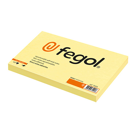 FEGOL Bl. Aderente Notes 75X125 Amarelo (100FLS)