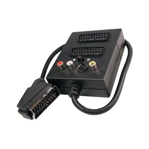 Scart Box 2 Vias + 3 RCA + SVHS c/ Comutador