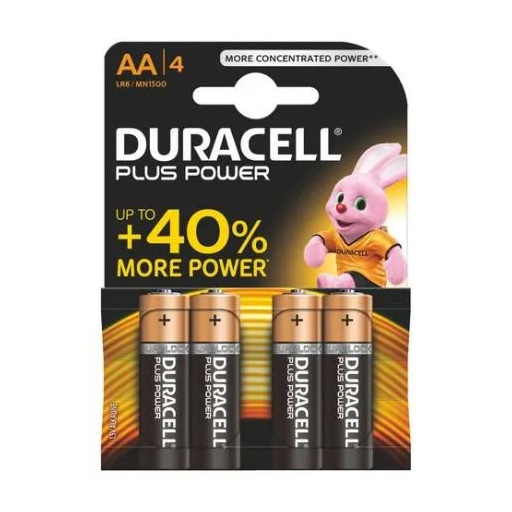 Duracell Plus 4 Pilhas Alcalinas 1,5V LR06 AA