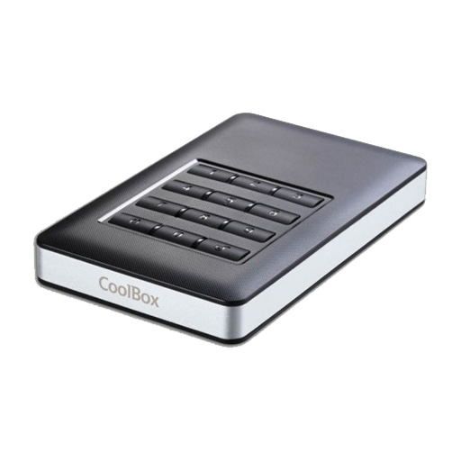 COOLBOX Caixa para disco externo Aluminio 2.5P USB 3.0 c/incriptação hardware 256bit AES 