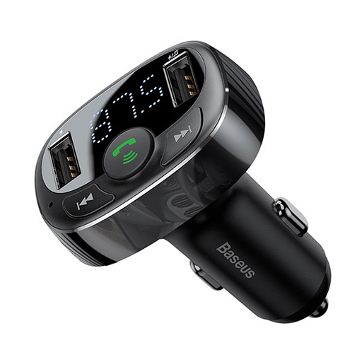 BASEUS T TYPED S-09A BLUETOOTH MP3 CAR CHARGER(STANDARD EDITION)BLACK