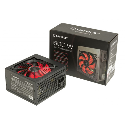 FONTE ALIMENTAÇÃO 600W UNYKA GAMING ATX 120MM