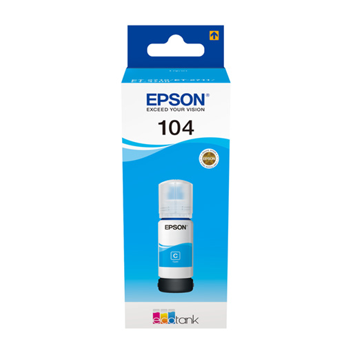 Tinteiro Epson 104 Ciano C13T00P240 70ml 7500 Pág.