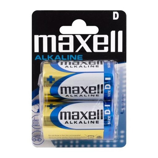 MAXELL Blister 2 Pilhas Alcalinas 1,5V D / LR20