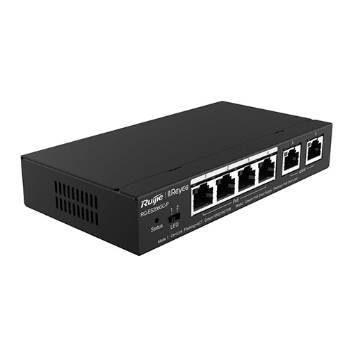 Reyee Managed Gigabit POE Switch 6 Ports (4 x POE) 54W