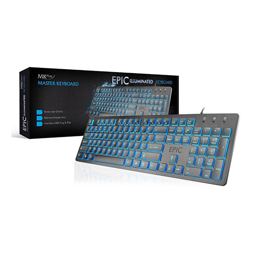 MKPLUS Teclado Iluminado USB - TG8120EPIC