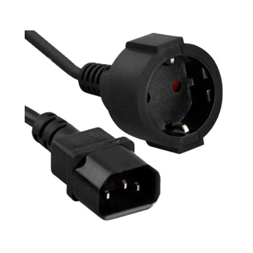 Cabo Adaptador Ficha Fêmea Schuko 3P - Ficha Tripolar IEC C13 Macho (1,8 mts)