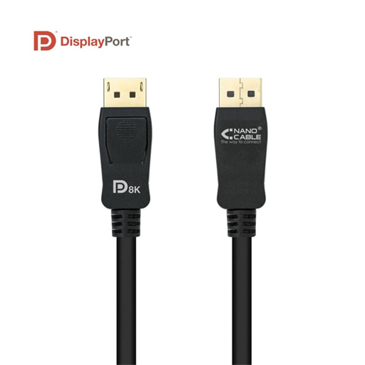 [10.15.2502] Cabo Displayport 1.4 Nanocable DP/M-DP/M 2 M Certificado VESA