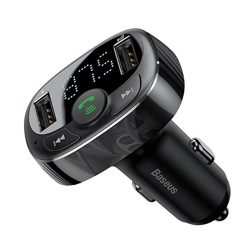 [CCTM-01] BASEUS T TYPED S-09A BLUETOOTH MP3 CAR CHARGER(STANDARD EDITION)BLACK
