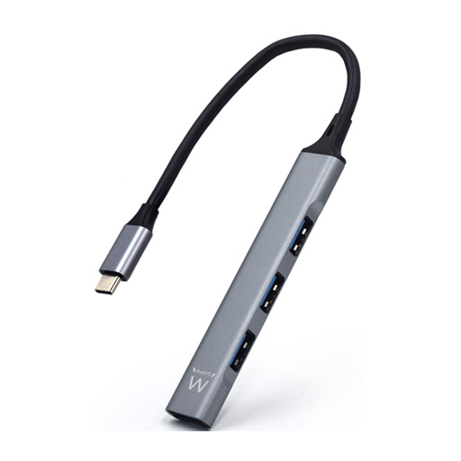 HUB TYPE-C 4 PORTAS 3X USB-A + 1X USB-C