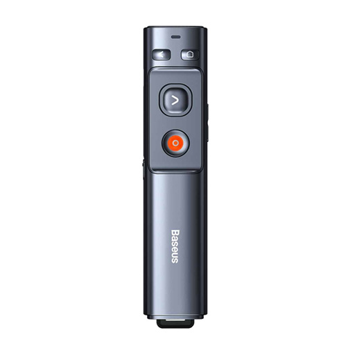 [WKCD010013] BASEUS ORANGE DOT WIRELESS PRESENTER (GREEN LASER)(CHARGING) GREY